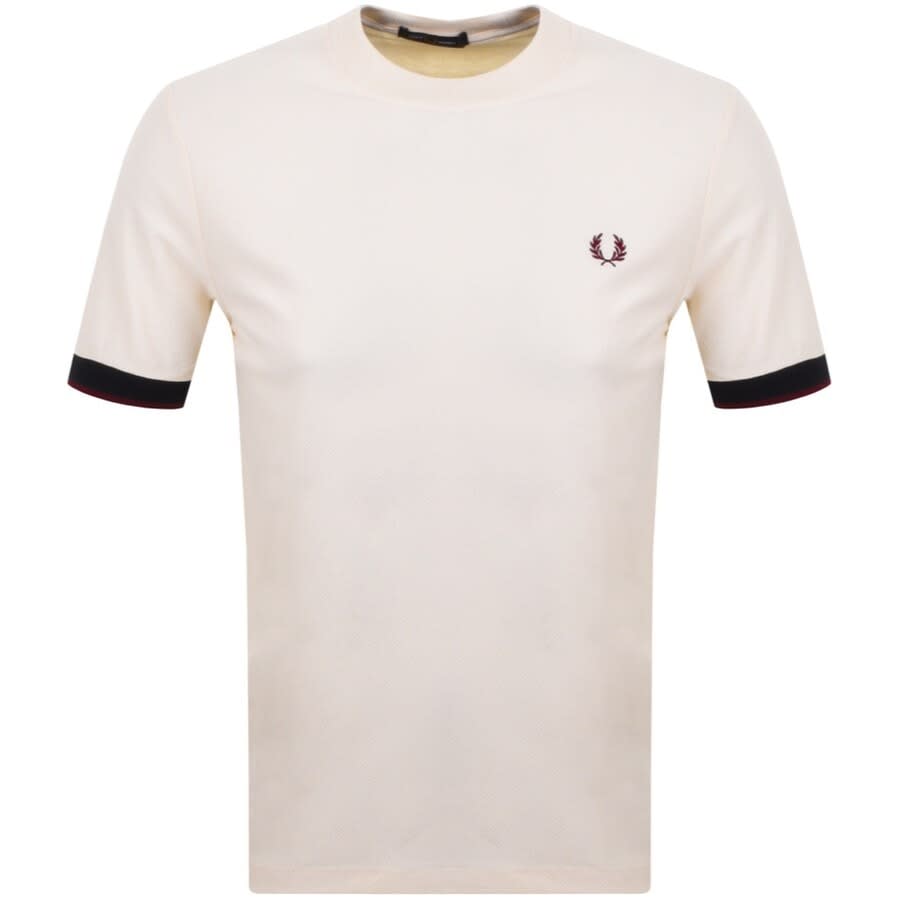 Alternative Image for ProductFred Perry Contrast Cuff T Shirt Cream1