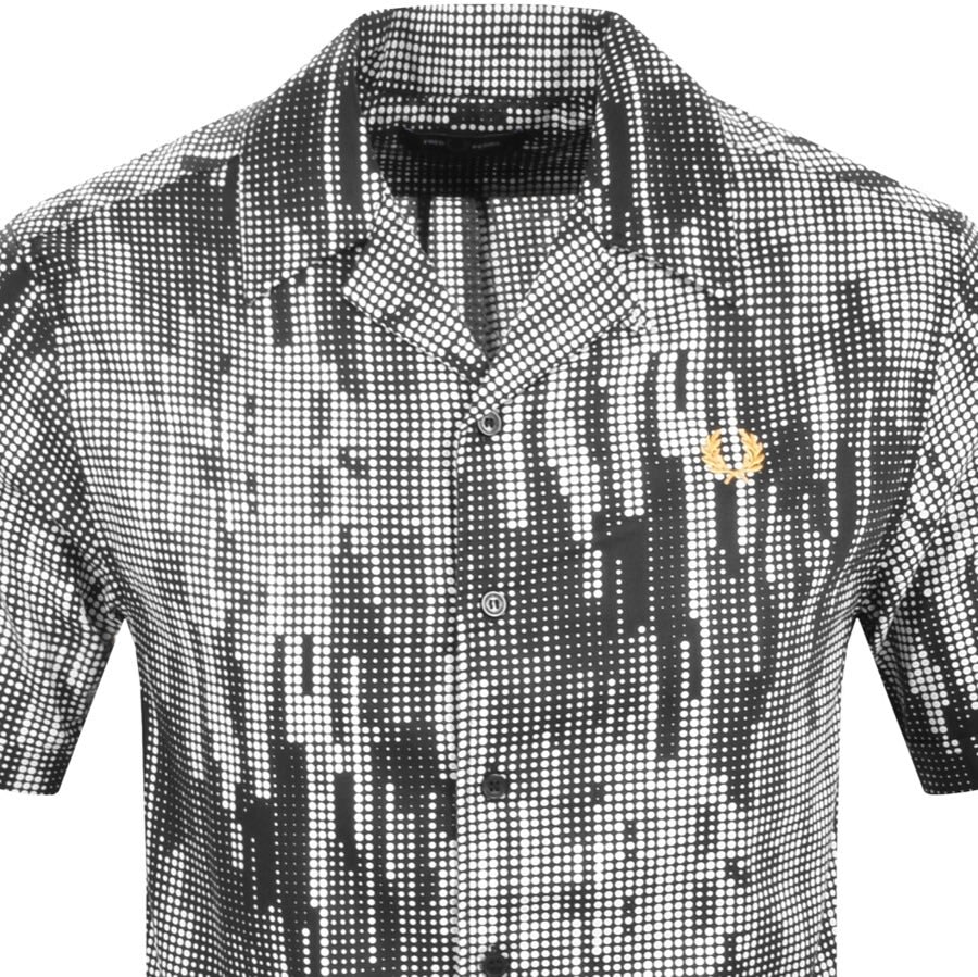 Alternative Image for ProductFred Perry Wave Print Short Sleeve Shirt Black2