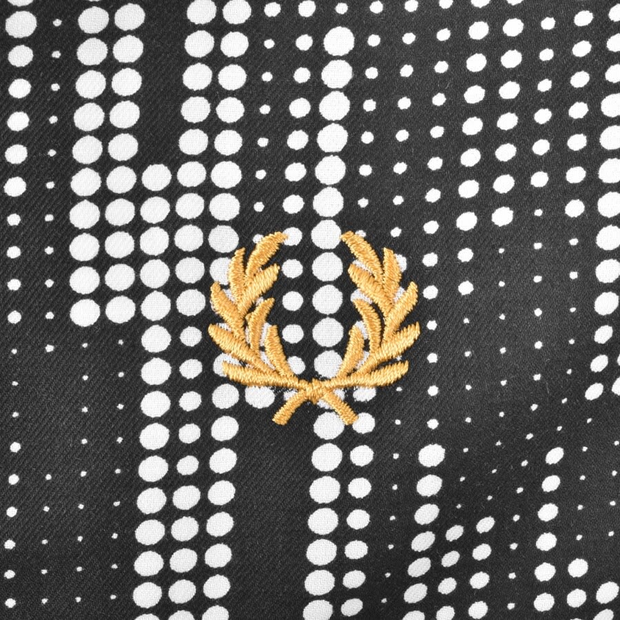 Alternative Image for ProductFred Perry Wave Print Short Sleeve Shirt Black3