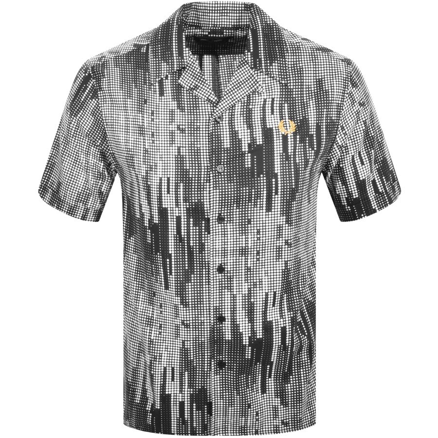 Alternative Image for ProductFred Perry Wave Print Short Sleeve Shirt Black1