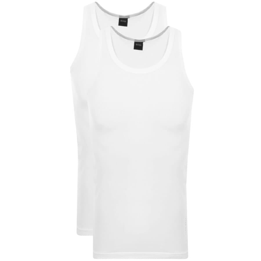 Alternative Image for ProductBOSS Double Pack Vest T Shirts White1