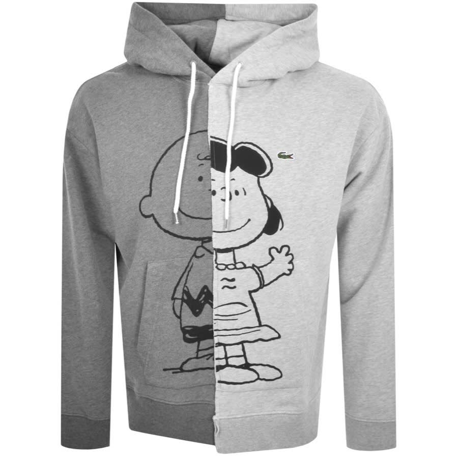 Alternative Image for ProductLacoste X Peanuts Half And Half Hoodie Grey2