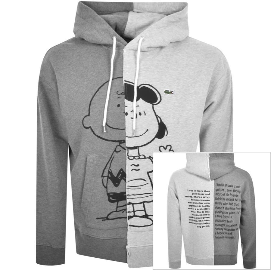 Alternative Image for ProductLacoste X Peanuts Half And Half Hoodie Grey1