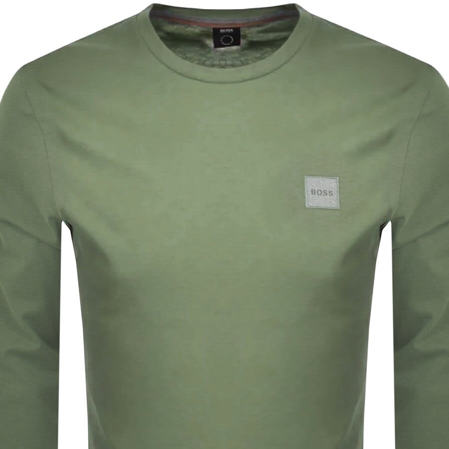 Alternative Image for ProductBOSS Long Sleeved Tacks T Shirt Green2