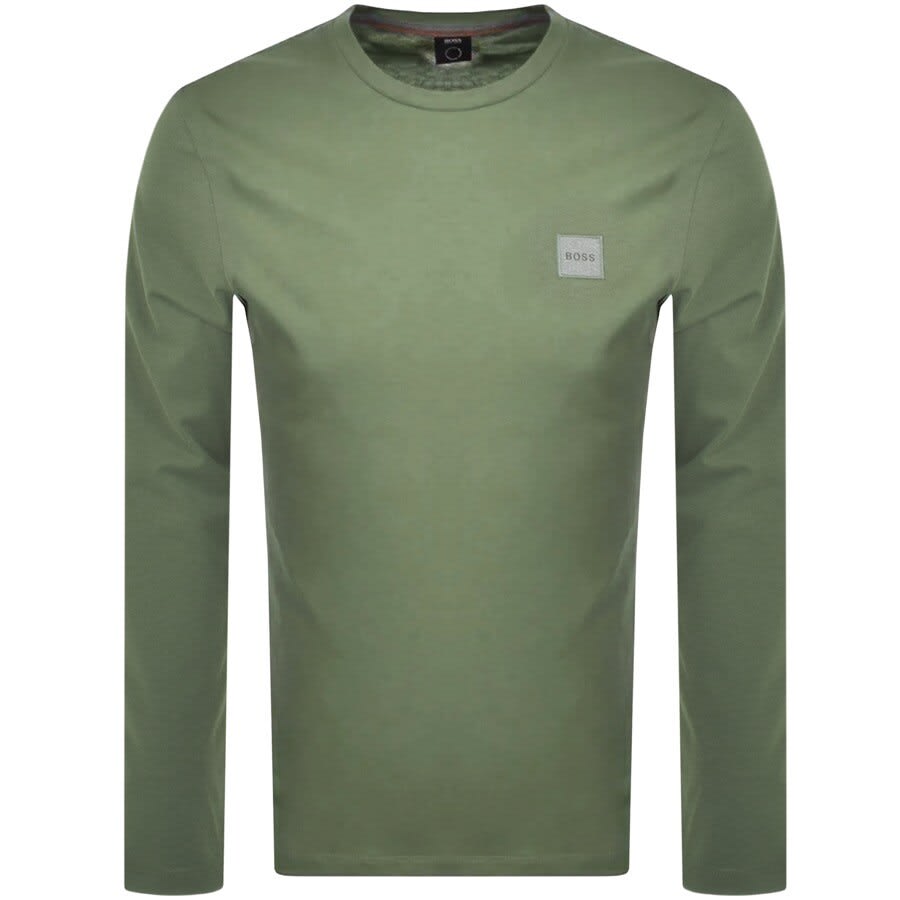 Alternative Image for ProductBOSS Long Sleeved Tacks T Shirt Green1