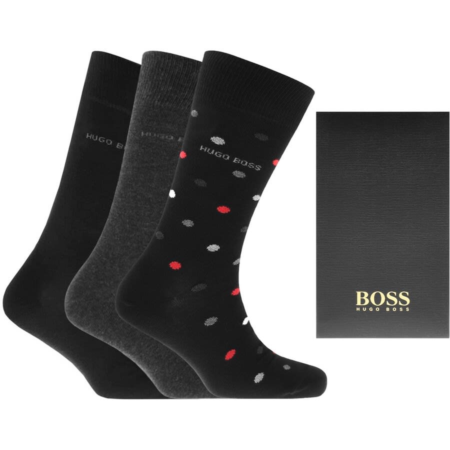 Alternative Image for ProductBOSS Gift Set Three Pack Socks Black1