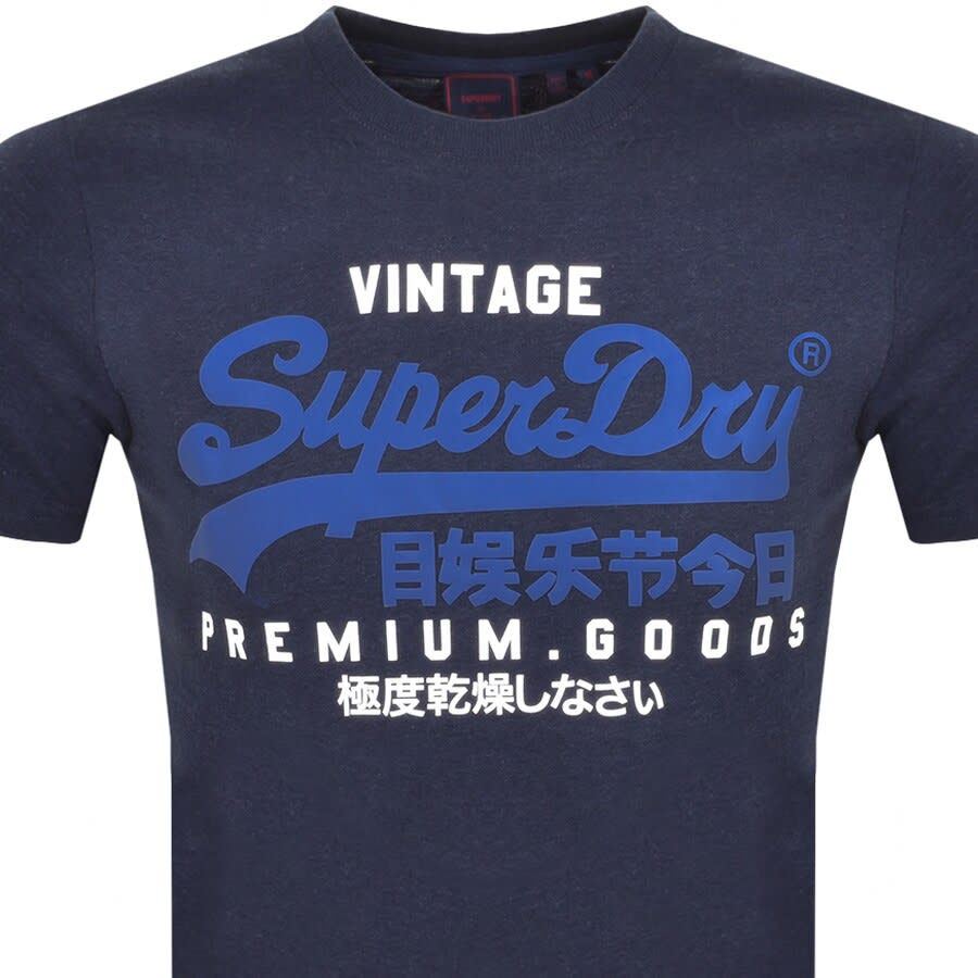 Alternative Image for ProductSuperdry Vintage Label Logo T Shirt Navy2