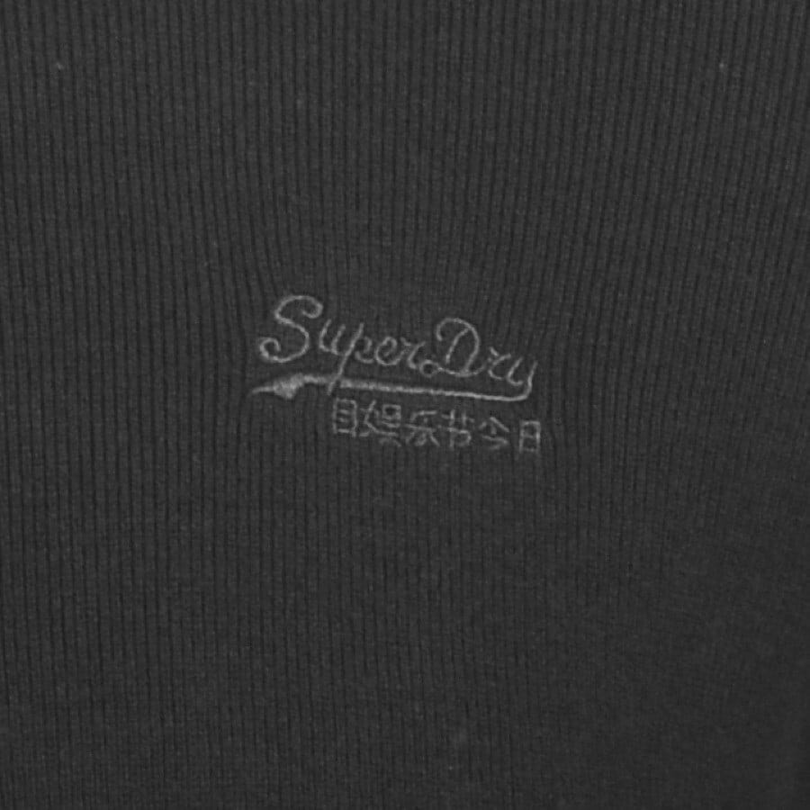 Alternative Image for ProductSuperdry Henley Half Zip Knit Jumper Black3