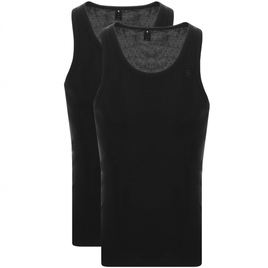 Star Raw 2 Pack Vest Shirt Black | Mainline Menswear States