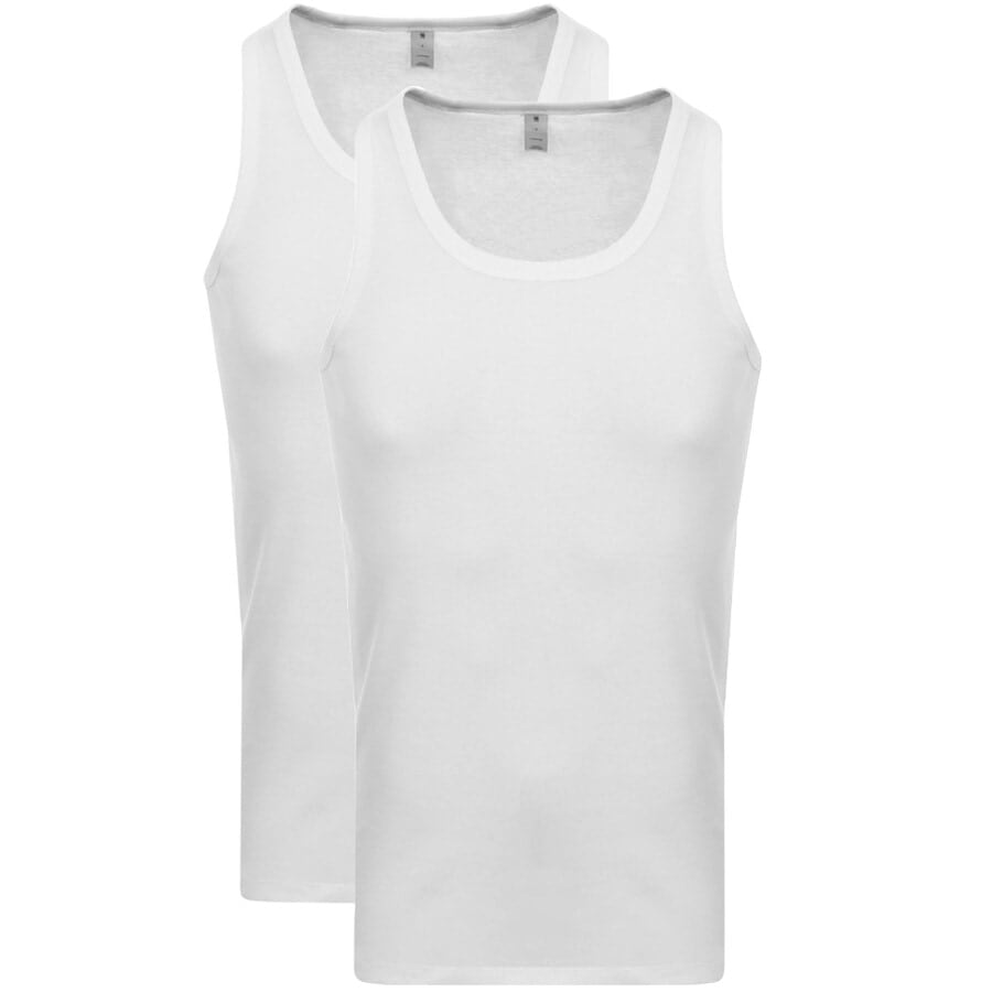Alternative Image for ProductG Star Raw 2 Pack Vest T Shirt White1
