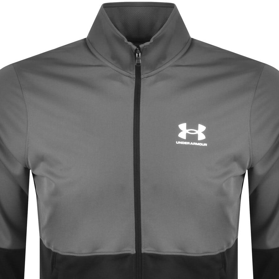 Alternative Image for ProductUnder Armour Fitted Pique Full Zip Track Top Grey2