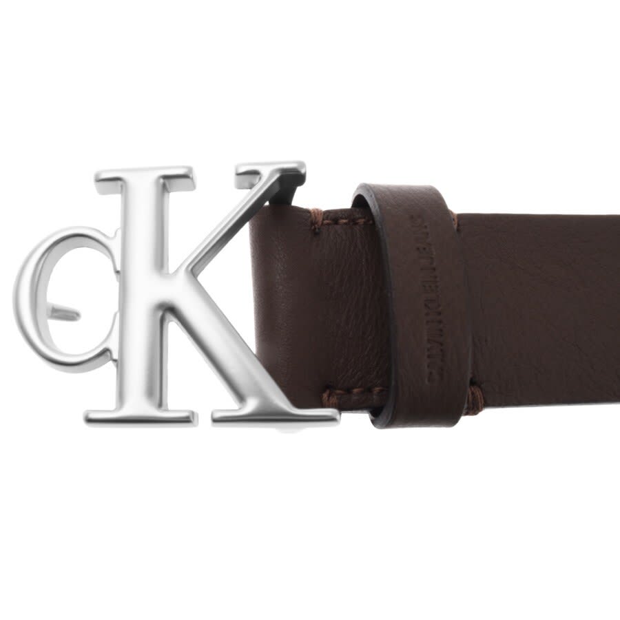 Alternative Image for ProductCalvin Klein CK Logo Belt Brown3