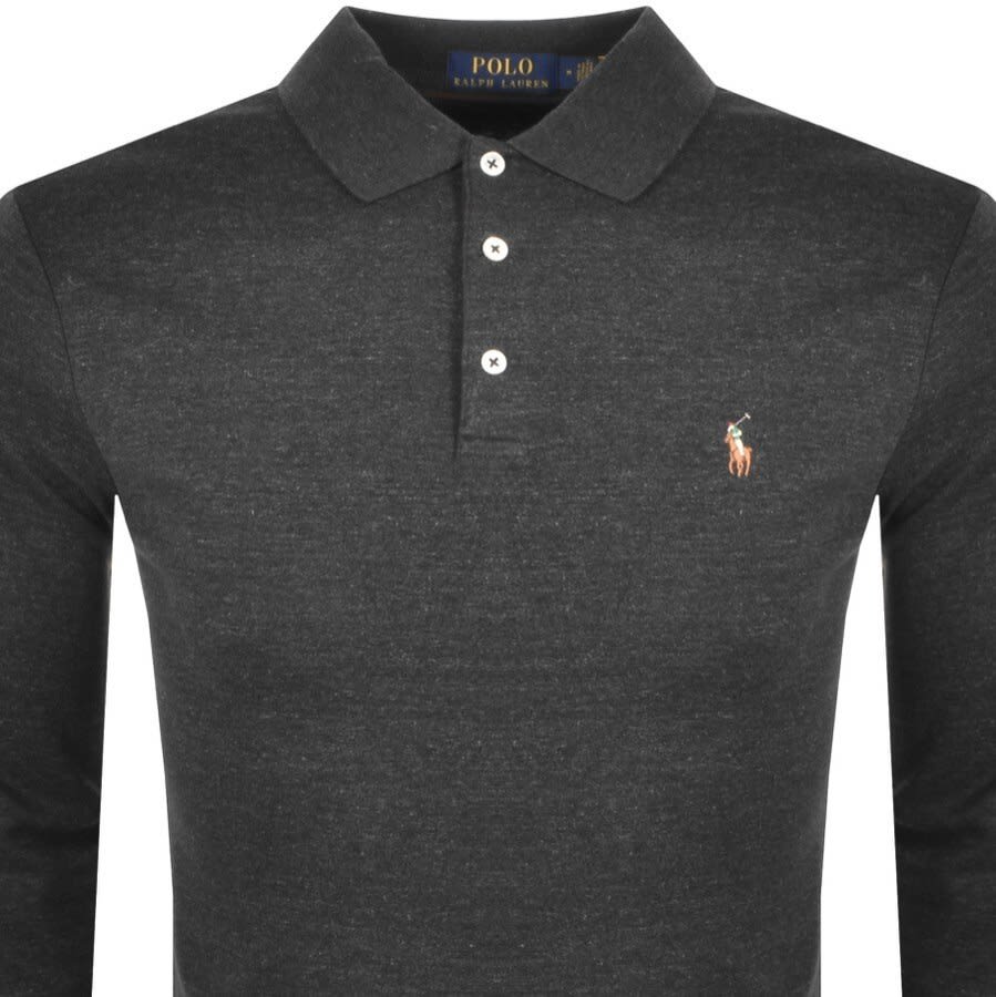 Alternative Image for ProductRalph Lauren Long Sleeved Polo T Shirt Grey2