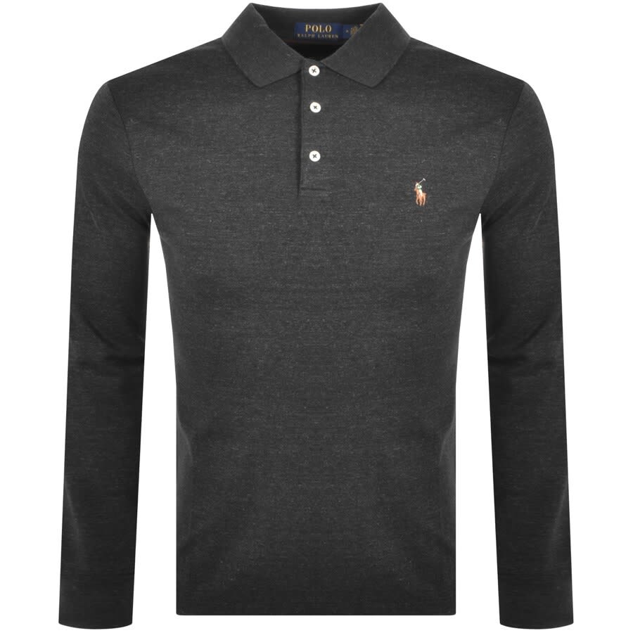 Alternative Image for ProductRalph Lauren Long Sleeved Polo T Shirt Grey1