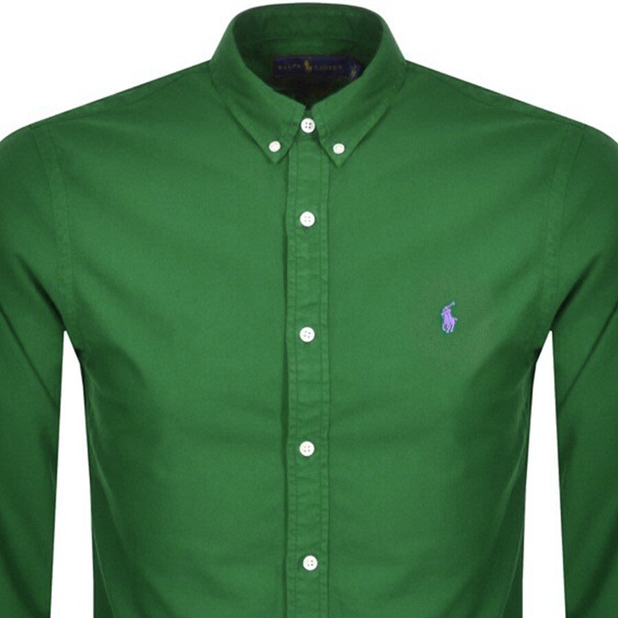 Alternative Image for ProductRalph Lauren Oxford Long Sleeved Shirt Green2