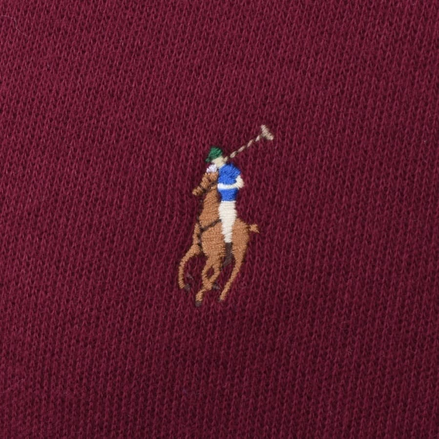 Alternative Image for ProductRalph Lauren Half Zip Sweatshirt Burgundy3