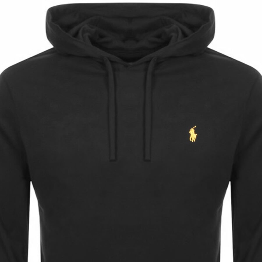 Alternative Image for ProductRalph Lauren Long Sleeved Hooded T Shirt Black2