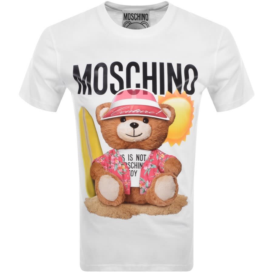 Alternative Image for ProductMoschino Bear Logo T Shirt White1