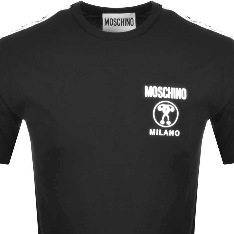 Alternative Image for ProductMoschino Taped Logo T Shirt Black2