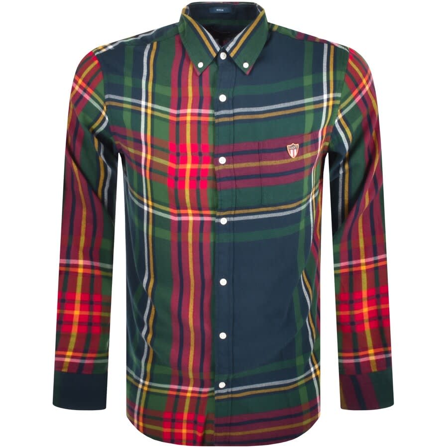 Alternative Image for ProductGant Flannel Check Long Sleeve Shirt Navy1