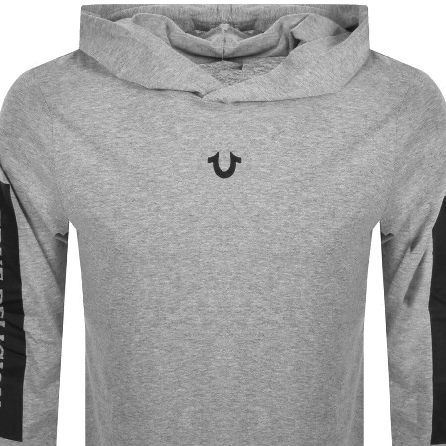 Alternative Image for ProductTrue Religion Hooded Long Sleeve T Shirt Grey2