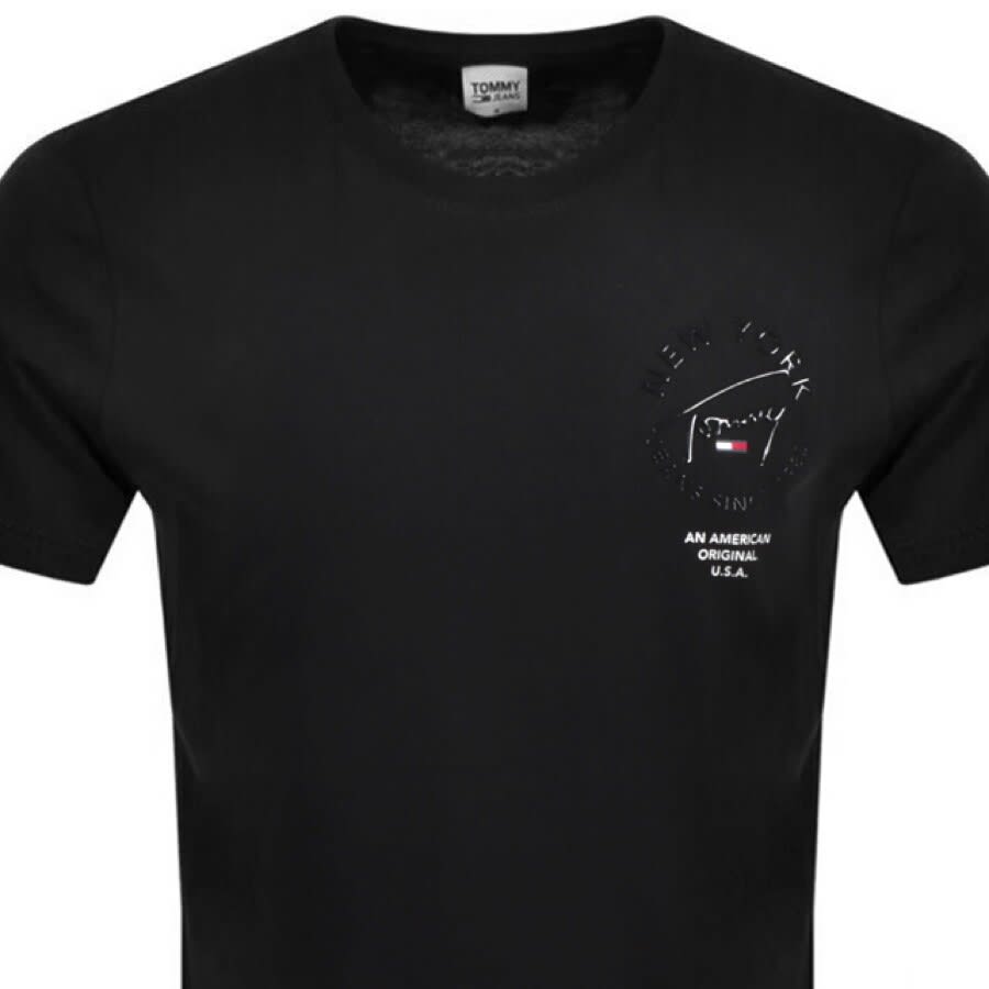 Alternative Image for ProductTommy Jeans Tonal Gloss Logo T Shirt Black2