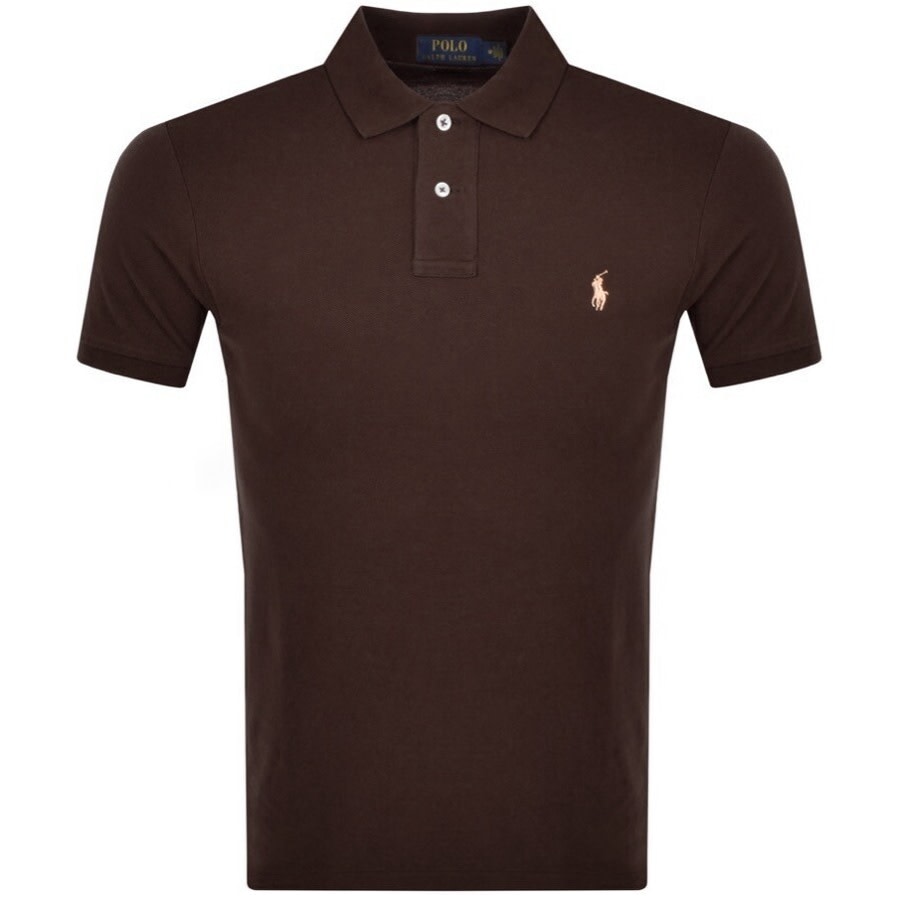 Alternative Image for ProductRalph Lauren Slim Fit Polo T Shirt Brown1