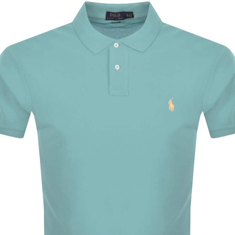Alternative Image for ProductRalph Lauren Slim Fit Polo T Shirt Blue2
