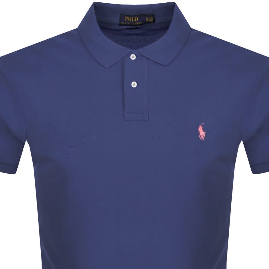 Alternative Image for ProductRalph Lauren Slim Fit Polo T Shirt Blue2