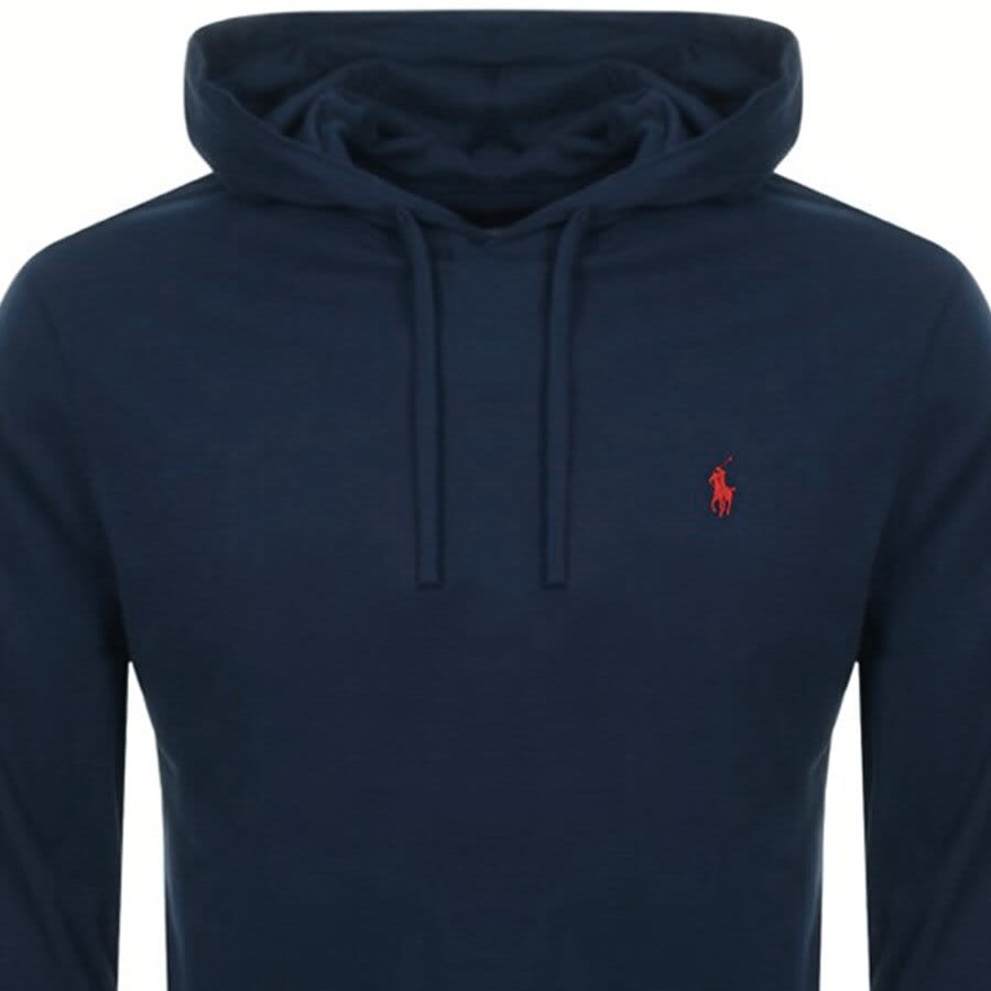 Alternative Image for ProductRalph Lauren Long Sleeved Hooded T Shirt Navy2