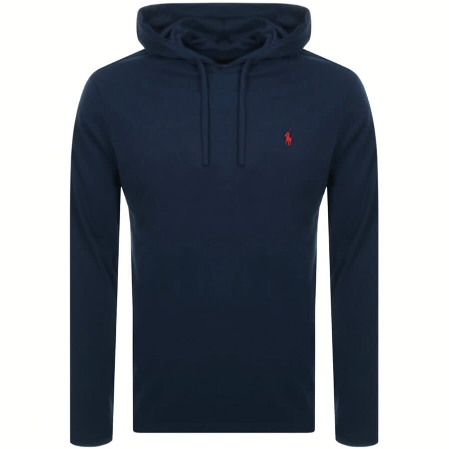 Alternative Image for ProductRalph Lauren Long Sleeved Hooded T Shirt Navy1