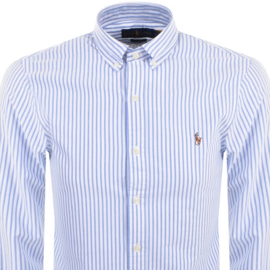 Alternative Image for ProductRalph Lauren Long Sleeved Stripe Shirt Blue2