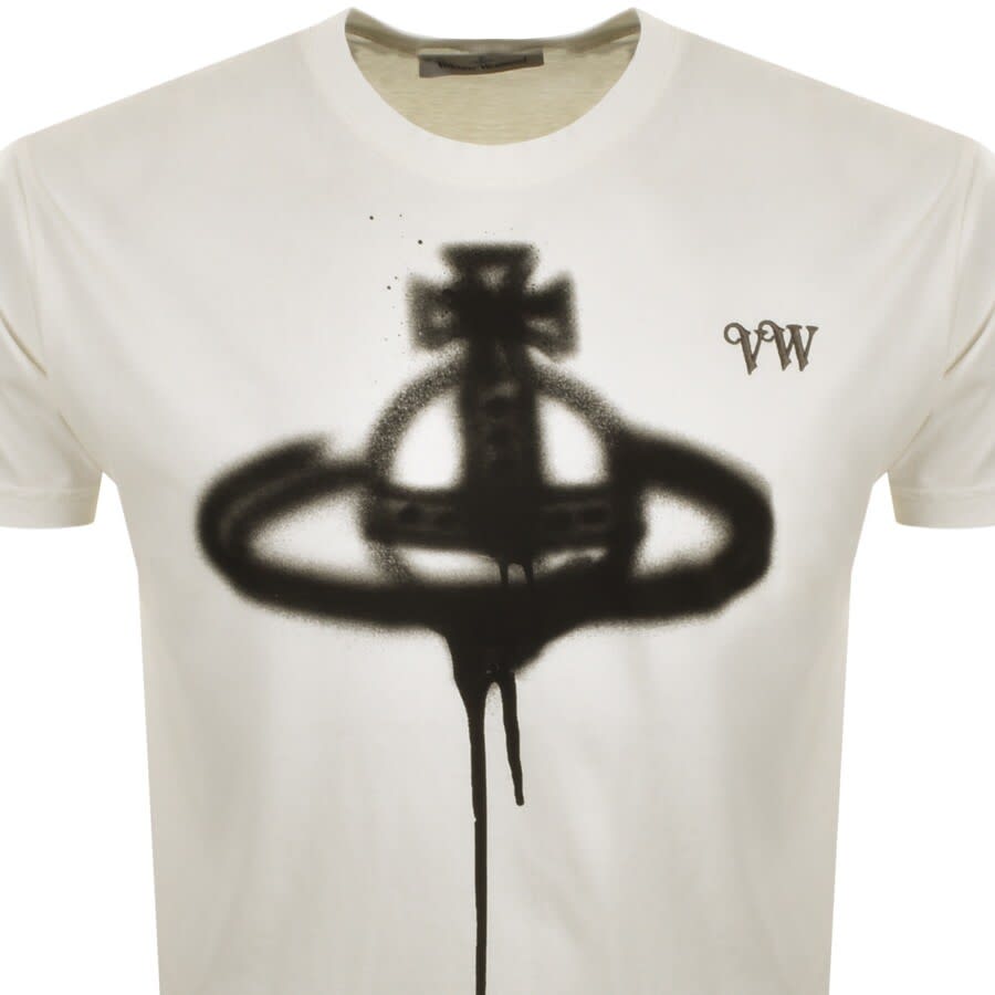 Vivienne Westwood Spray Orb Logo T Shirt White Mainline Menswear 4124