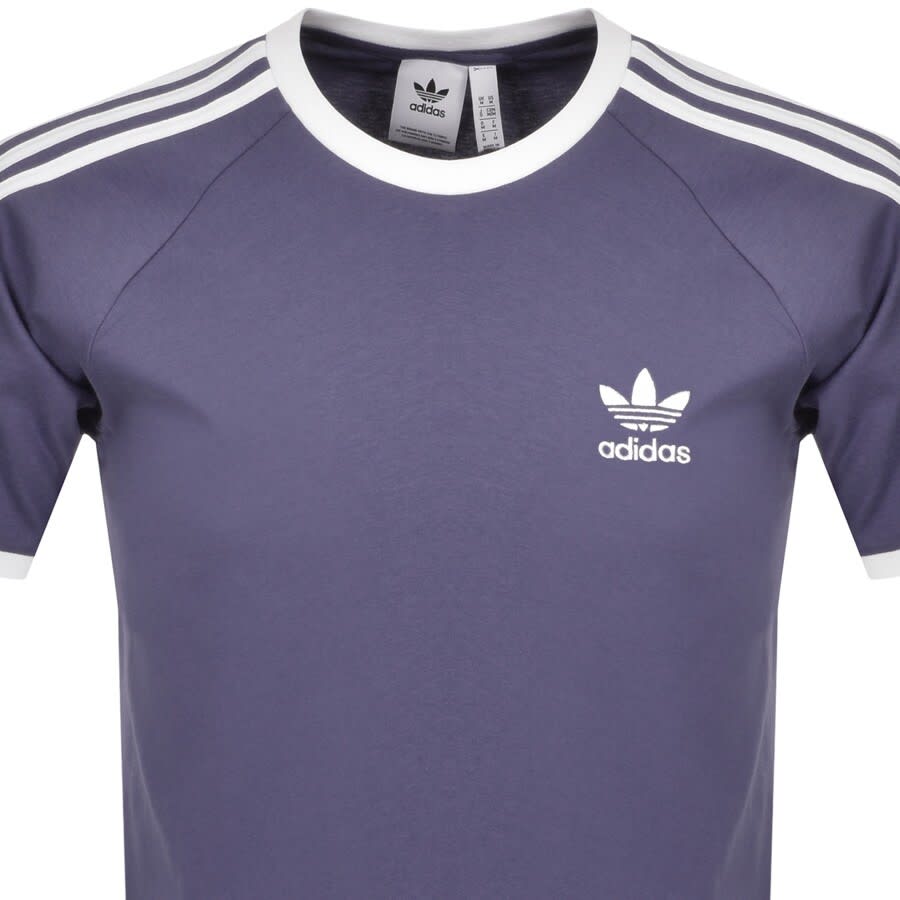Alternative Image for Productadidas Originals 3 Stripe T Shirt Navy2