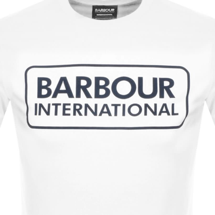 Alternative Image for ProductBarbour International Large Logo T Shirt White3