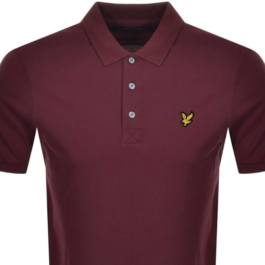 Alternative Image for ProductLyle And Scott Short Sleeved Polo T Shirt Burgundy2