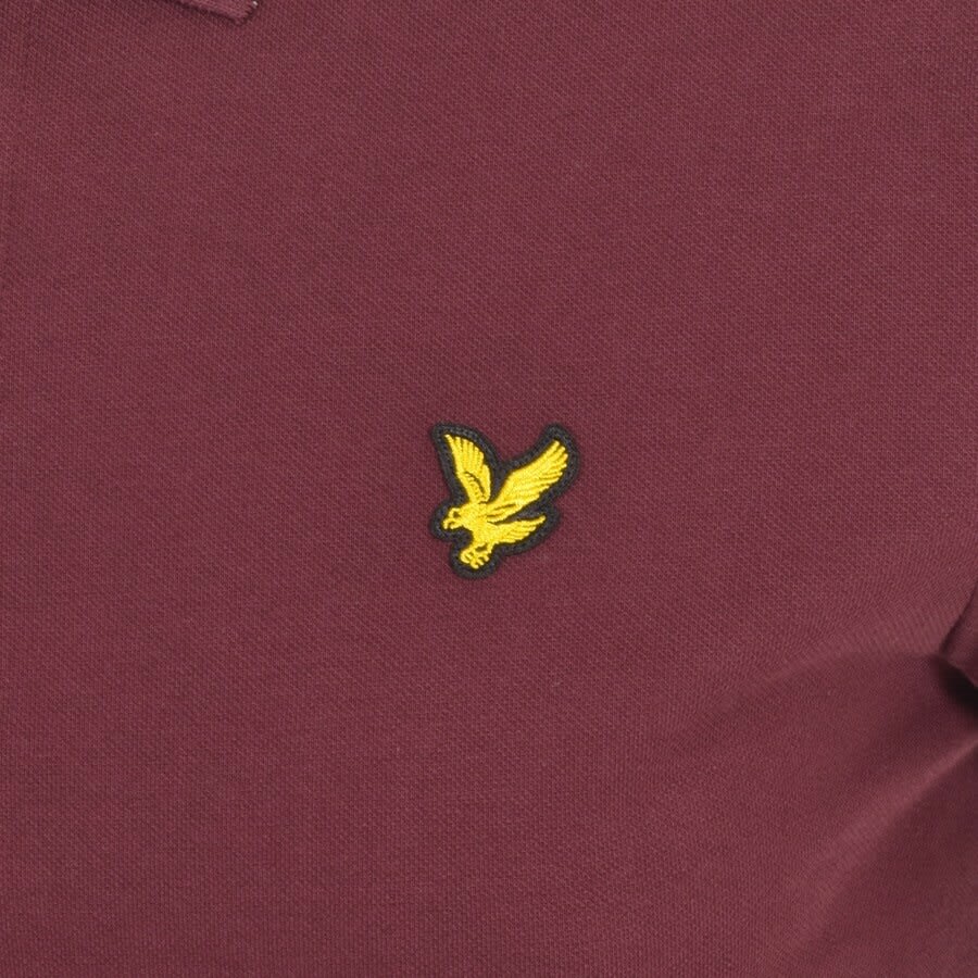 Alternative Image for ProductLyle And Scott Short Sleeved Polo T Shirt Burgundy3