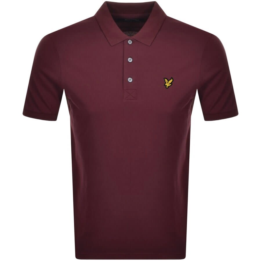 Alternative Image for ProductLyle And Scott Short Sleeved Polo T Shirt Burgundy1