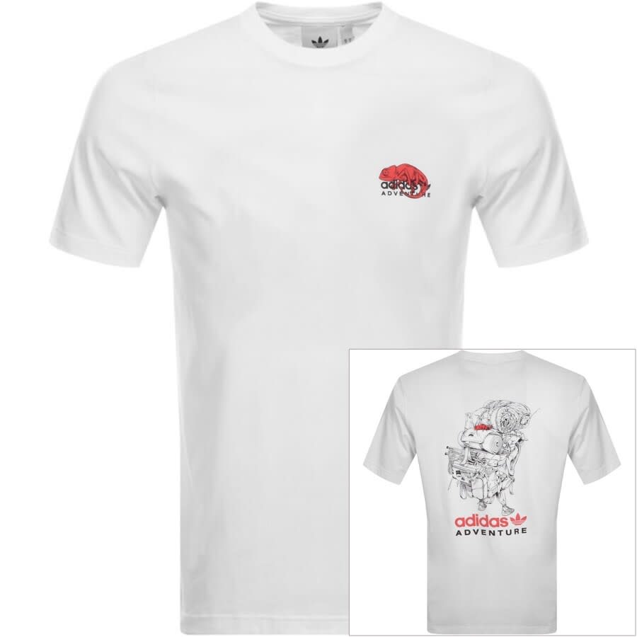 Alternative Image for Productadidas Originals Adventure Packalot T Shirt White1