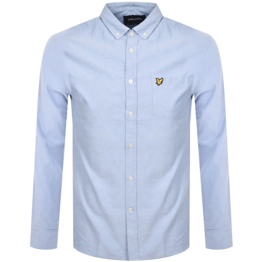 Lyle And Scott Oxford Long Sleeve Shirt Blue | Mainline Menswear United ...