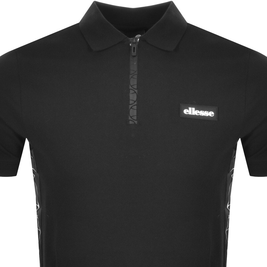 Alternative Image for ProductEllesse Flyawani Short Sleeved Polo T Shirt Black2