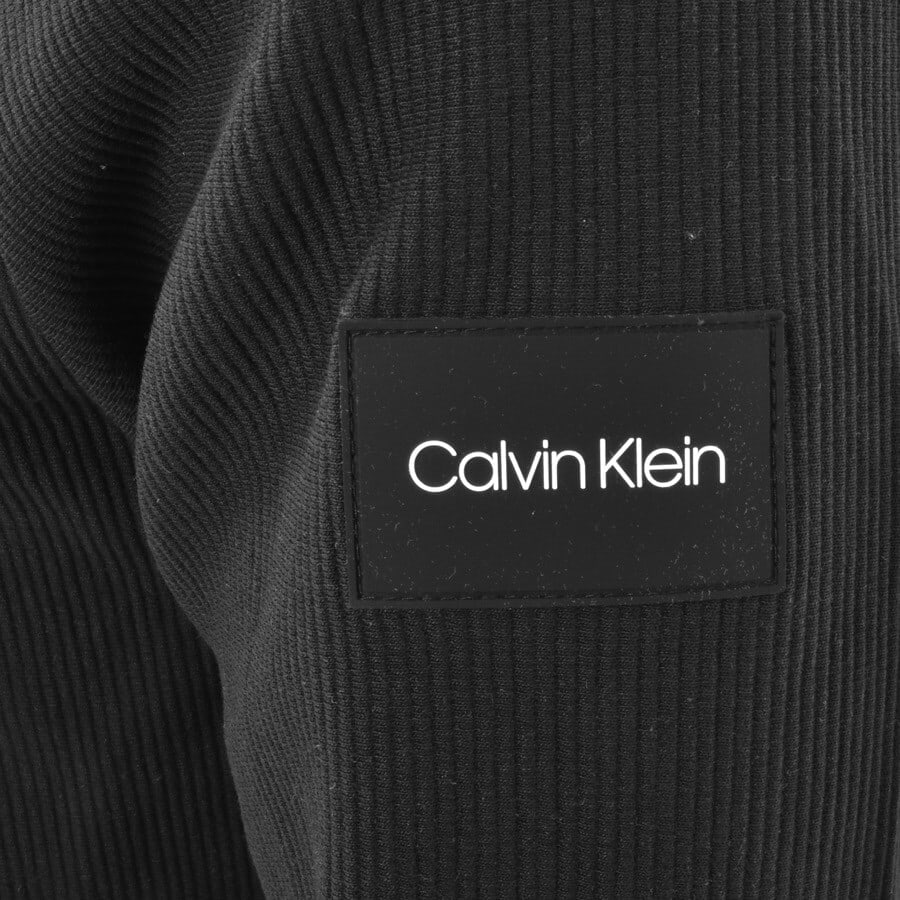 Alternative Image for ProductCalvin Klein Long Sleeve Ottoman Logo T Shirt Blac3