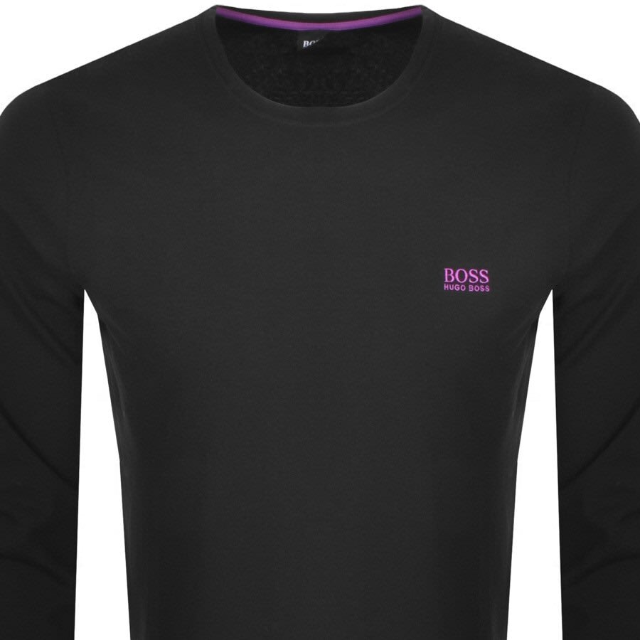 Alternative Image for ProductBOSS Lounge Crew Neck Long Sleeve T Shirt Black2