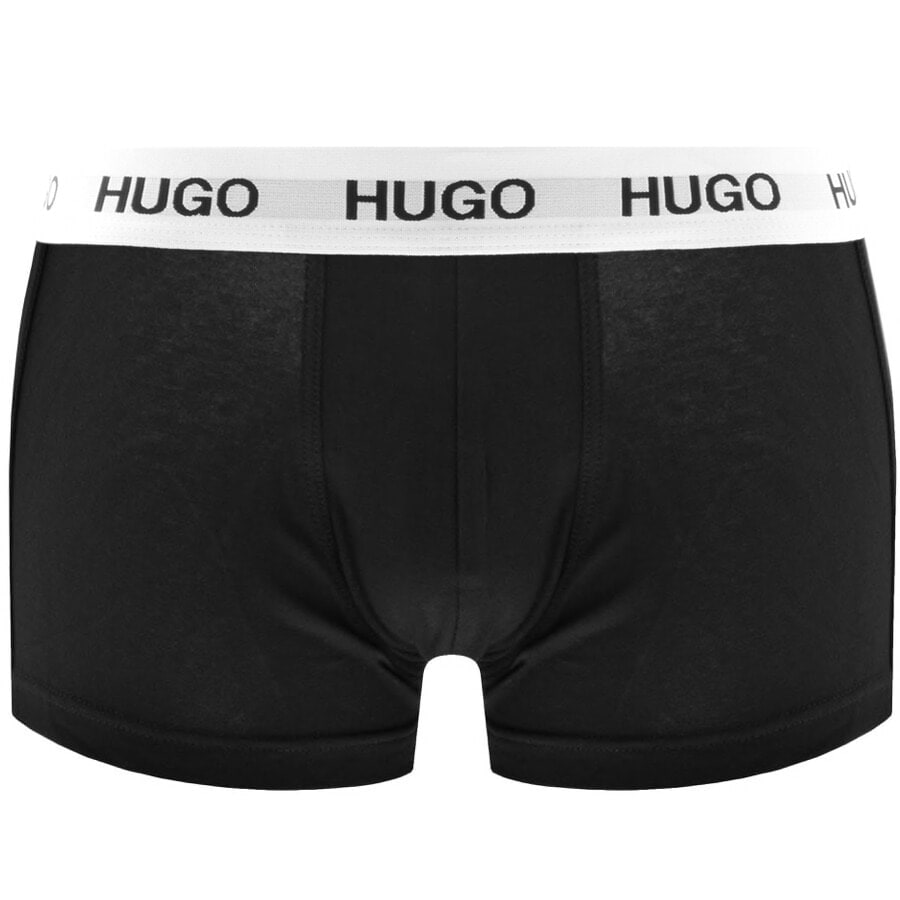 Alternative Image for ProductHUGO Triple Pack Boxer Trunks Black2