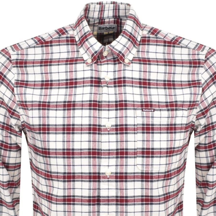 Alternative Image for ProductBarbour Fellfoot Check Long Sleeved Shirt Burgundy2