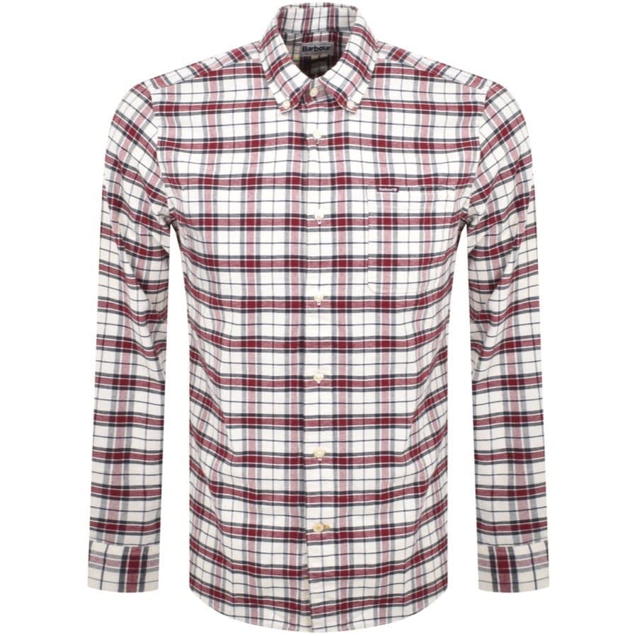 Alternative Image for ProductBarbour Fellfoot Check Long Sleeved Shirt Burgundy1