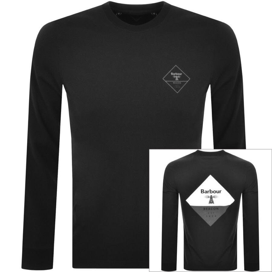 Alternative Image for ProductBarbour Beacon Long Sleeve Hillside T Shirt Black1