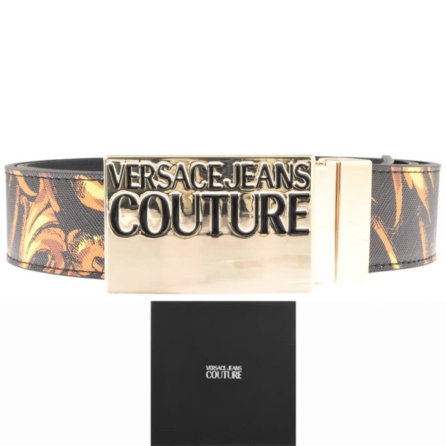 Alternative Image for ProductVersace Jeans Couture Leather Logo Belt Black1