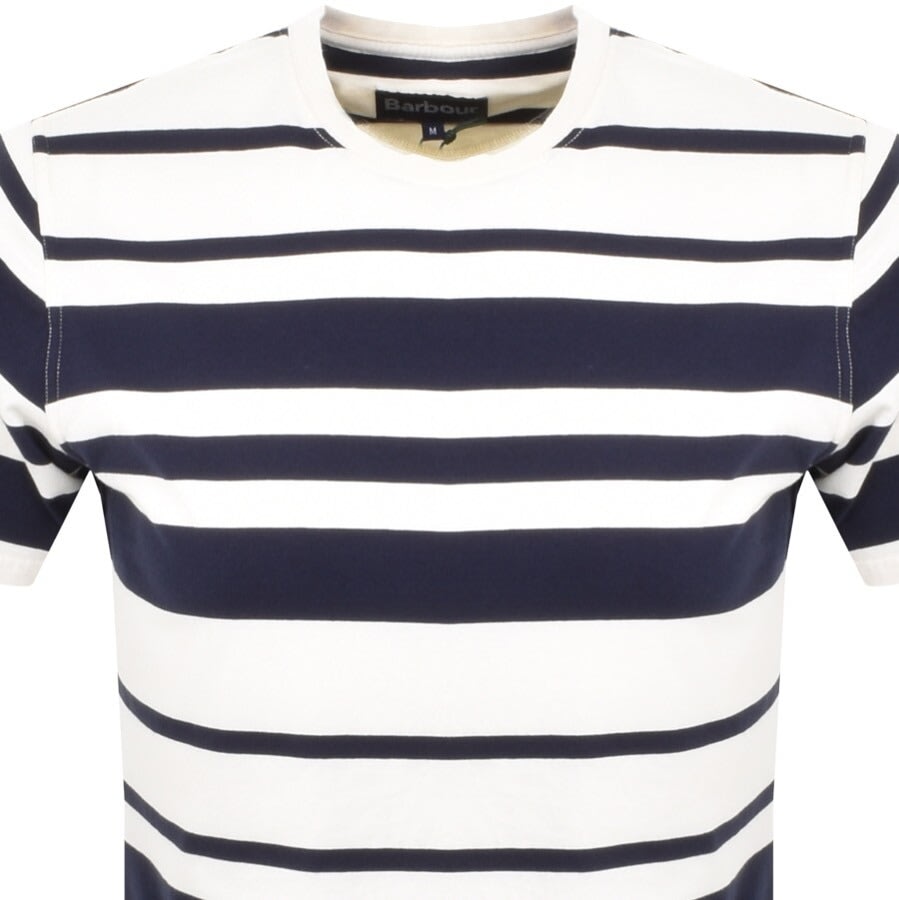 Alternative Image for ProductBarbour Davit Stripe T Shirt White2