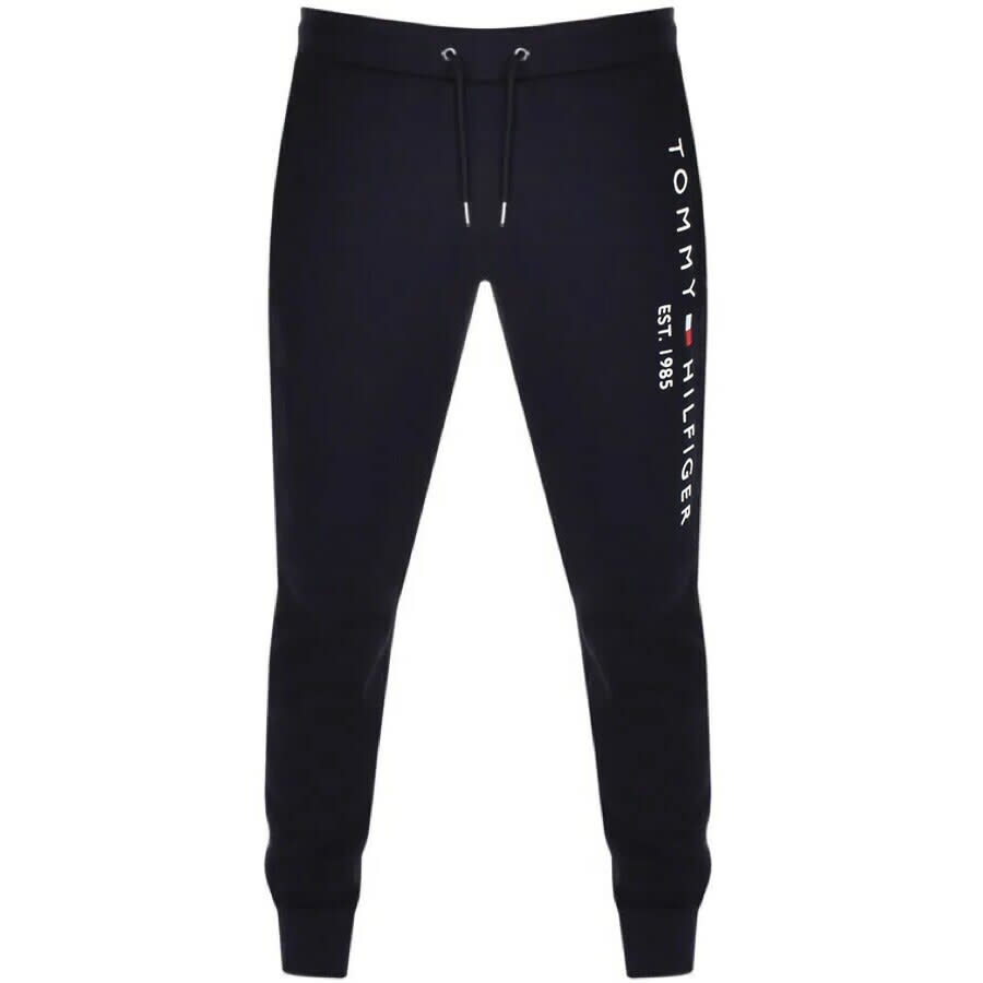 Tommy Hilfiger Logo Jogging Bottoms Navy | Mainline Menswear
